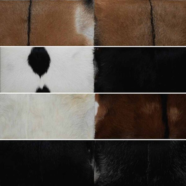 vidaXL Bench Goatskin Leather Teak - Image 7