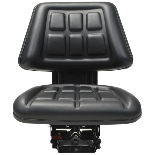 vidaXL Tractor Seat with Suspension Black - Image 2