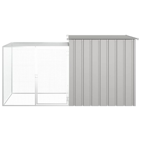 vidaXL Chicken Cage Grey 200x91x100 cm Galvanised Steel - Image 3