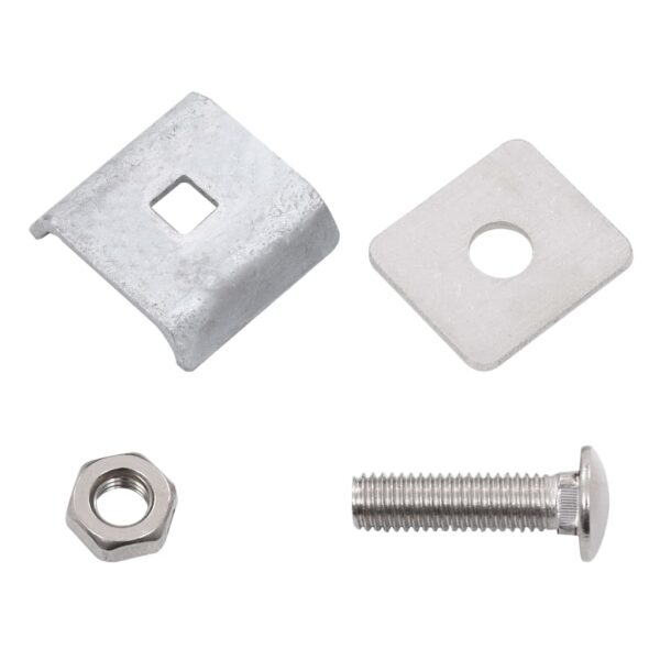 vidaXL Grid Mat Connector 25 Sets Silver - Image 3