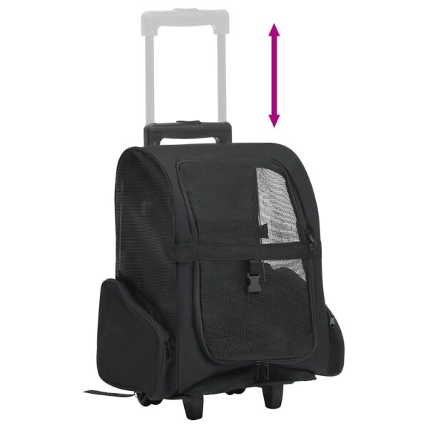 vidaXL Foldable Multipurpose Pet Trolley Black - Image 5