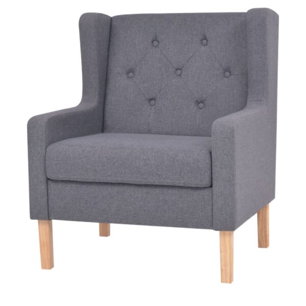 vidaXL Armchair Grey Fabric - Image 1