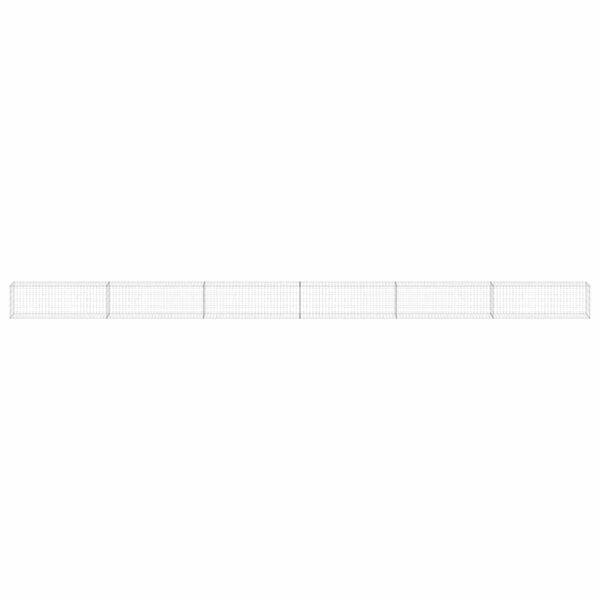 vidaXL Gabion Wall with Covers Galvanised Steel 900x30x50 cm - Image 4