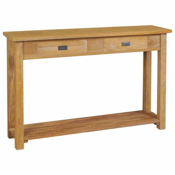 vidaXL Console Table Solid Teak 120x30x80 cm - Image 1