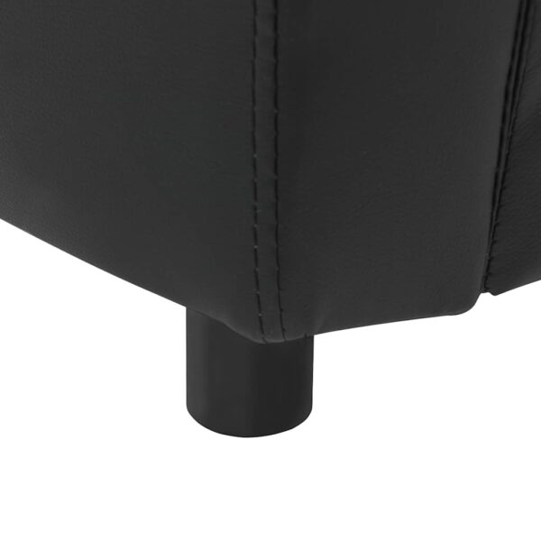 vidaXL Dog Sofa Black 67x41x39 cm Faux Leather - Image 7