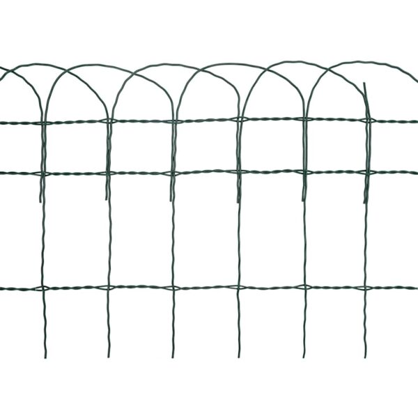 vidaXL Garden Border Fence Powder-coated Iron 10x0.4 m - Image 6