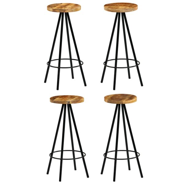 vidaXL Bar Set 5 Piece Solid Mango Wood 120x60x107 cm - Image 8