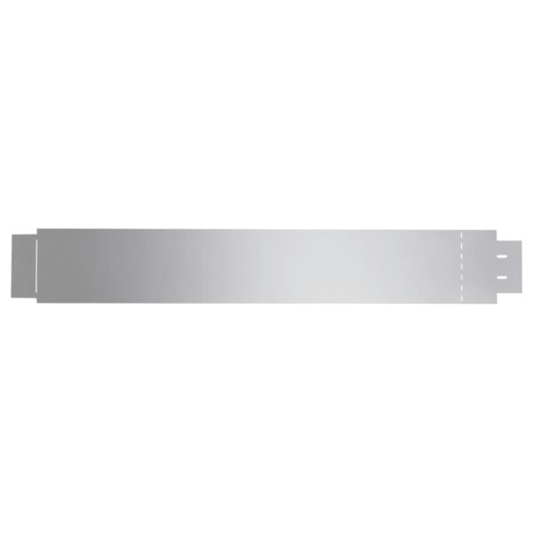 vidaXL Set of 10 Flexible Lawn Fence Galvanised Steel 100 x 14 cm - Image 4