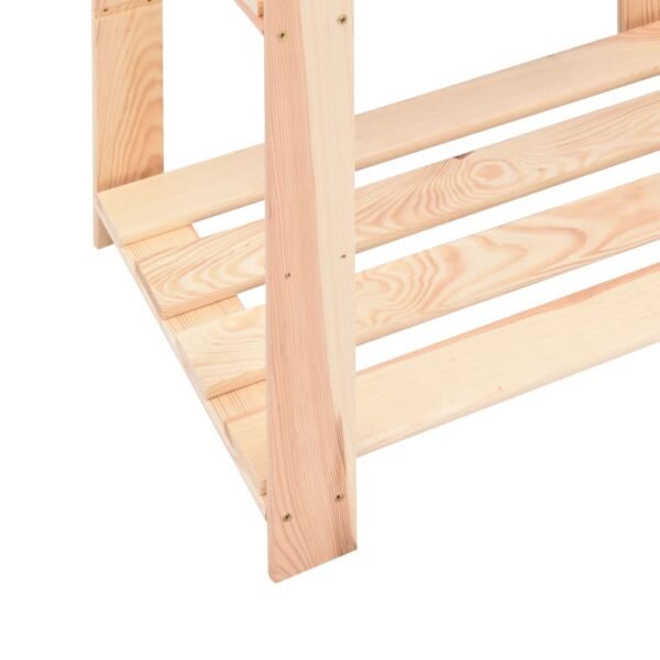 vidaXL 3-Tier Storage Rack 60x38x90 cm Solid Wood Pine 150 kg - Image 6