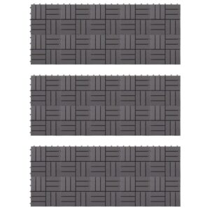 vidaXL Decking Tiles 30 pcs Grey Wash 30x30 cm Solid Acacia Wood