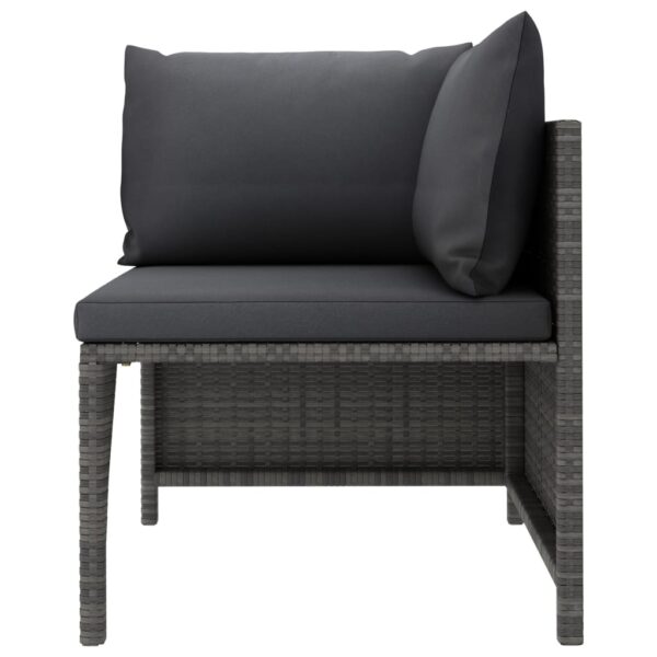 vidaXL 10 Piece Garden Lounge Set with Cushions Poly Rattan Grey - Image 13