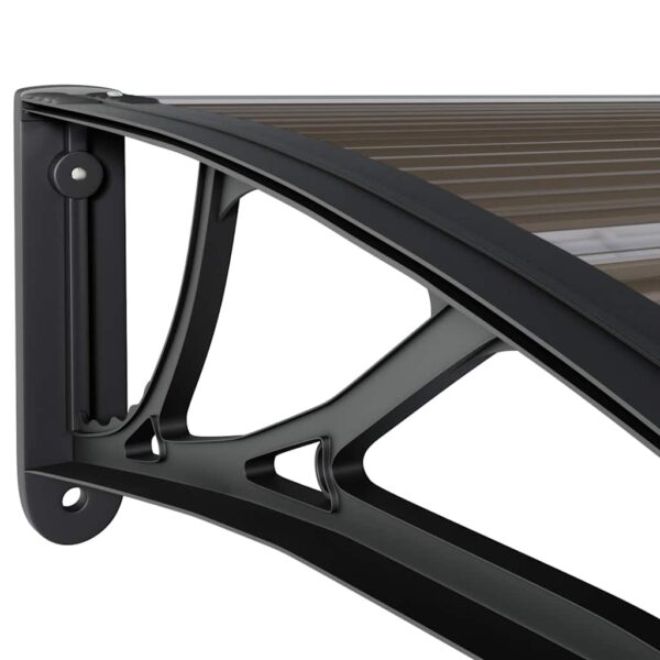 vidaXL Door Canopy Black 200x75 cm PC - Image 6