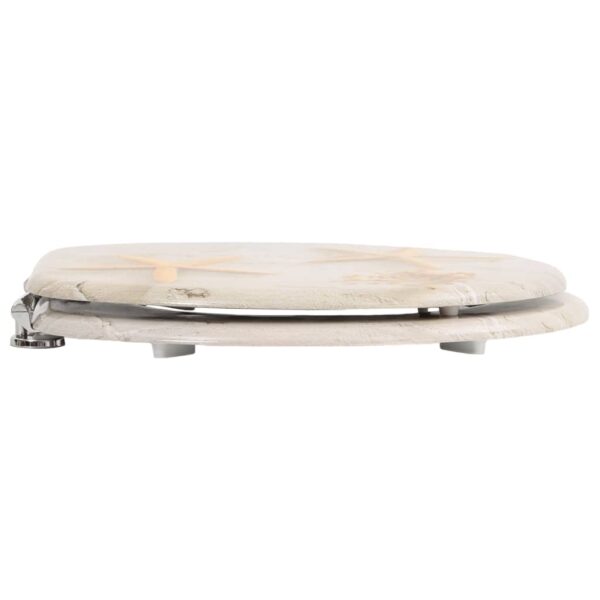 vidaXL Toilet Seats with Lids 2 pcs MDF Sea Star - Image 5