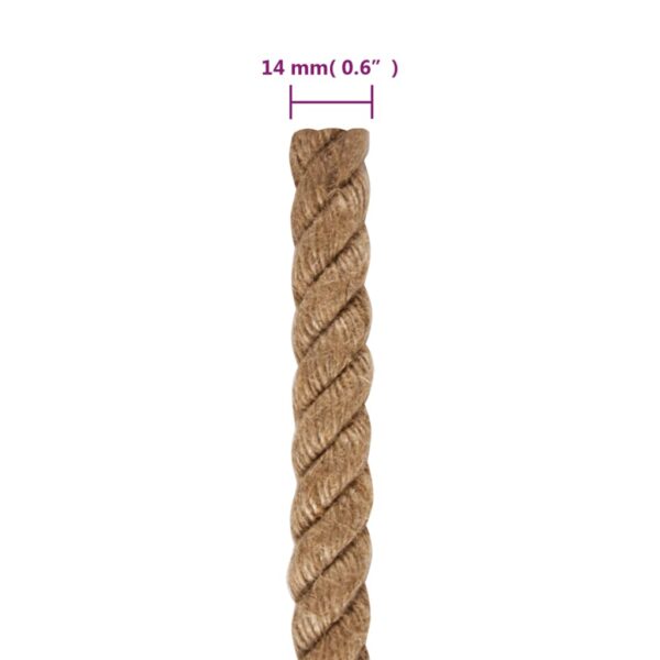 vidaXL Jute Rope 50 m Long 14 mm Thick - Image 6