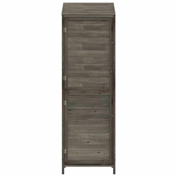 vidaXL Garden Shed Anthracite 55x52x174.5 cm Solid Wood Fir - Image 4