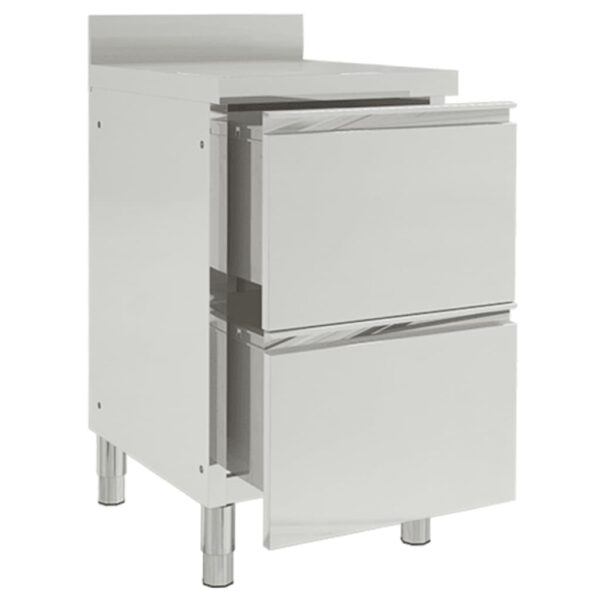 vidaXL Commercial Kitchen Cabinet with 2 Drawers 50x60x96 cm - Image 2
