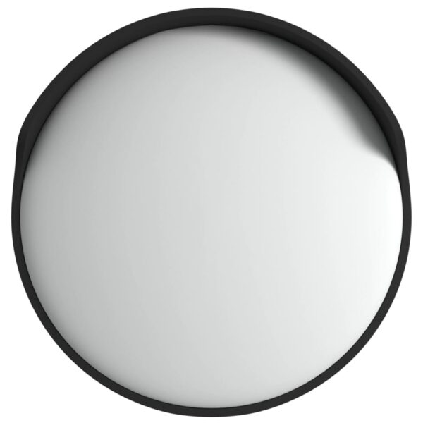 vidaXL Outdoor Convex Traffic Mirror Black Ø45 cm Polycarbonate - Image 2