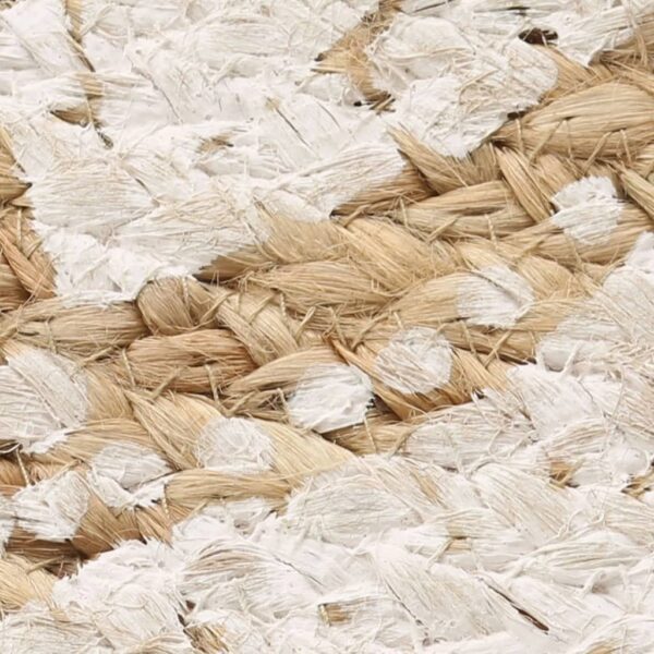 vidaXL Area Rug Braided Jute Printed 120 cm Round - Image 5