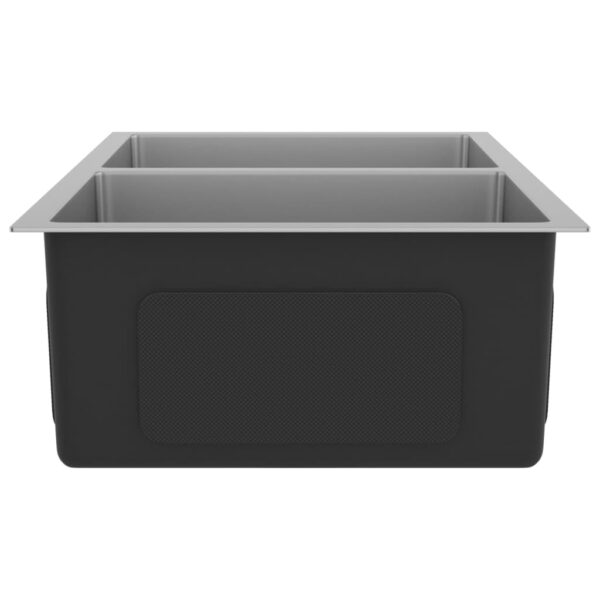 vidaXL Handmade Kitchen Sink Stainless Steel - Image 5