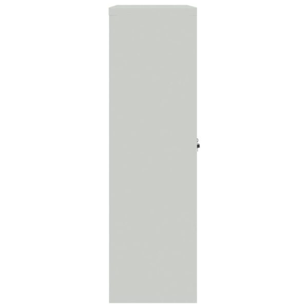 vidaXL Office Cabinet 90x40x140 cm Steel Grey - Image 6