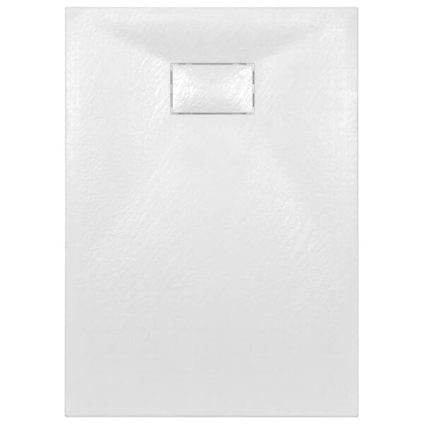 vidaXL Shower Base Tray SMC White 100x70 cm - Image 4