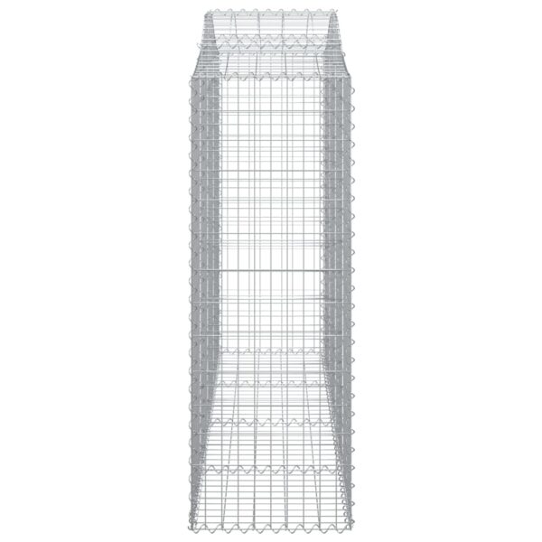 vidaXL Arched Gabion Basket 200x50x140/160 cm Galvanised Iron - Image 4