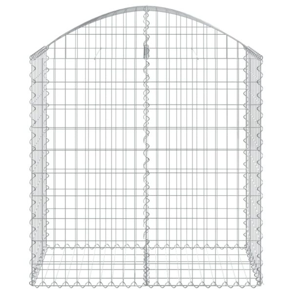 vidaXL Arched Gabion Basket 100x50x100/120 cm Galvanised Iron - Image 3
