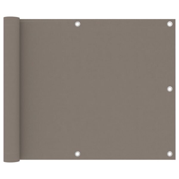 vidaXL Balcony Screen Taupe 75x600 cm Oxford Fabric - Image 1