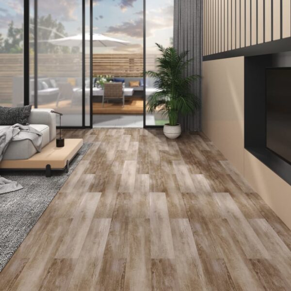 vidaXL PVC Flooring Planks 5.02 m² 2 mm Self-adhesive Wood Wash - Image 1