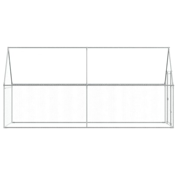 vidaXL Chicken Cage Silver 400x100x190 cm Galvanised Steel - Image 5