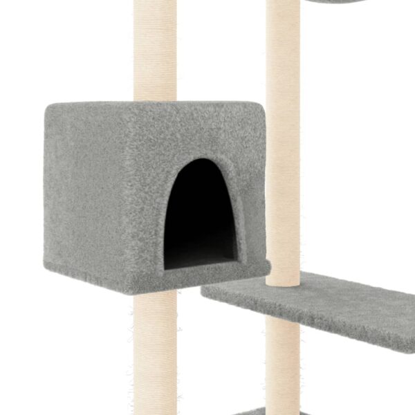 vidaXL Cat Tree with Scratching Posts Light Grey 82 cm - Image 6