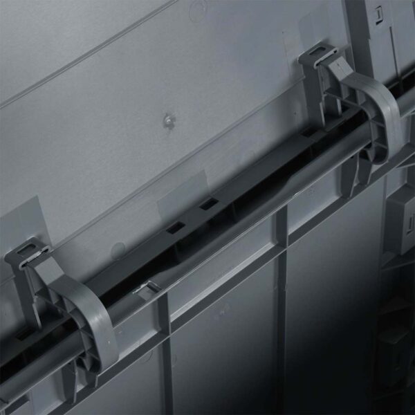 vidaXL Garden Storage Box 90L Grey PP Wood Look - Image 7