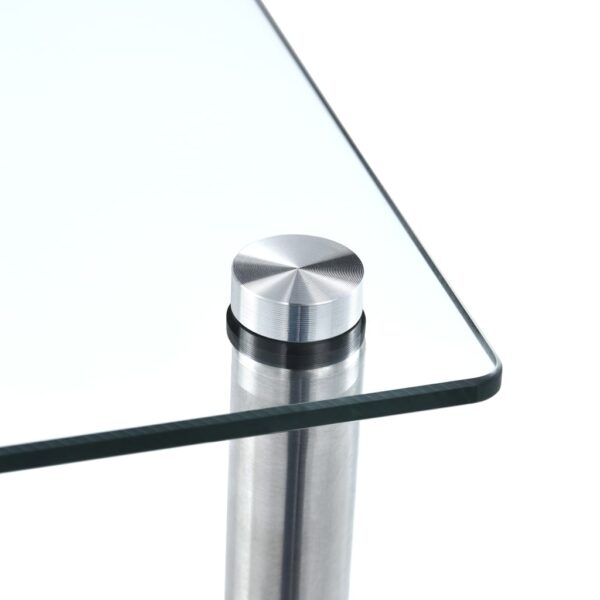 vidaXL 5-Tier Shelf Transparent 40x40x130 cm Tempered Glass - Image 5