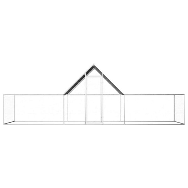 vidaXL Chicken Coop 6x2x2 m Galvanised Steel - Image 2