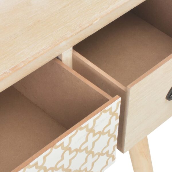 vidaXL Console Table with 3 Drawers 100x30x73 cm Solid Pinewood - Image 8