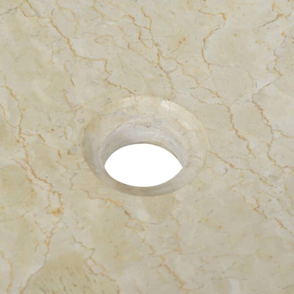 vidaXL Sink 50x35x12 cm Marble Cream - Image 7