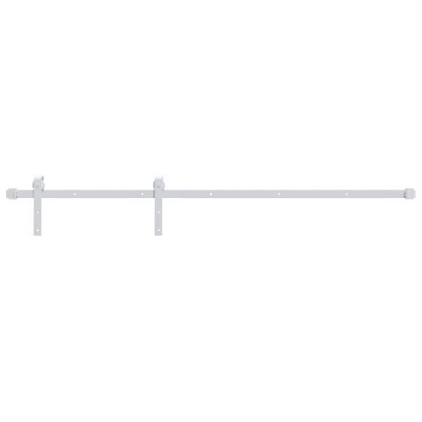 vidaXL Sliding Door Hardware Kit 200 cm Steel White - Image 2