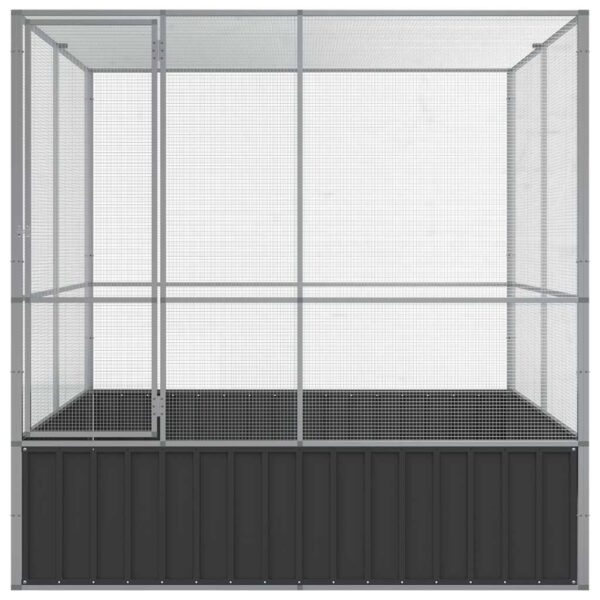 vidaXL Aviary Silver 211x207x212 cm Steel - Image 4