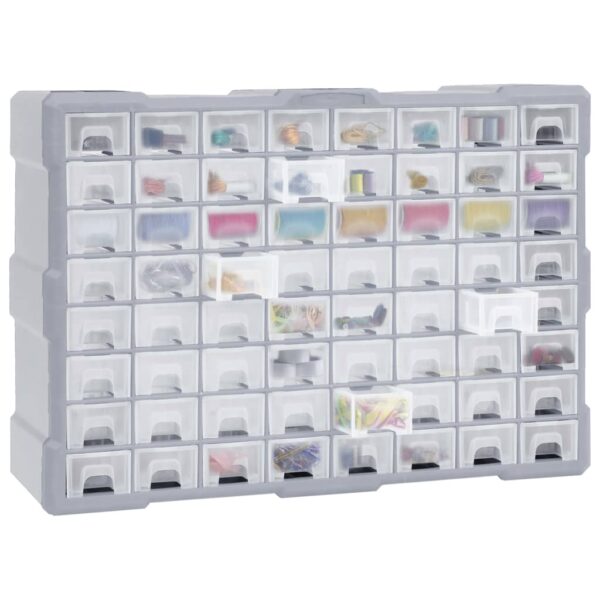 vidaXL Multi-drawer Organiser with 64 Drawers 52x16x37.5 cm - Image 7