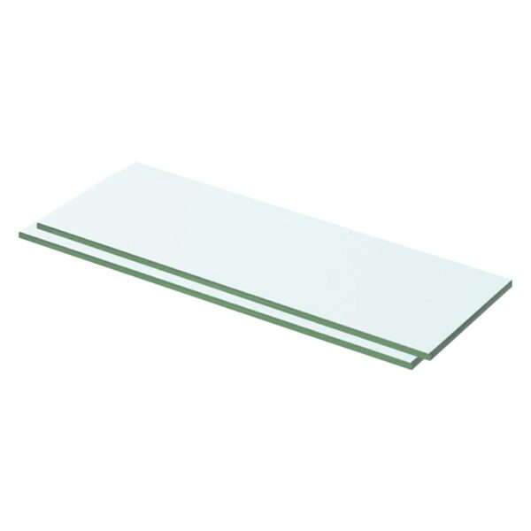 vidaXL Shelves 2 pcs Panel Glass Clear 50x12 cm - Image 1