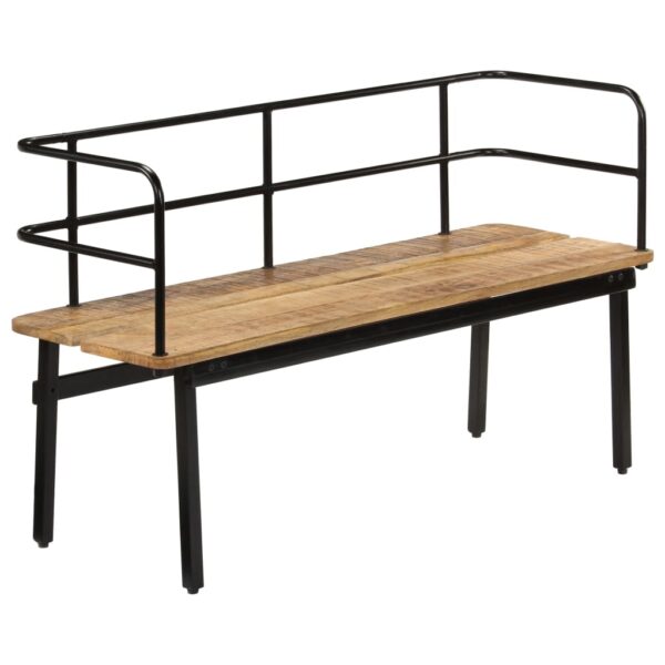 vidaXL Bench 120x40x70 cm Solid Mango Wood - Image 9