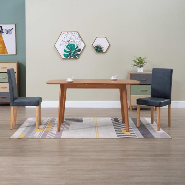 vidaXL Dining Chairs 2 pcs Grey Faux Suede Leather - Image 1