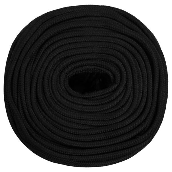 vidaXL Work Rope Black 10 mm 100 m Polyester - Image 3