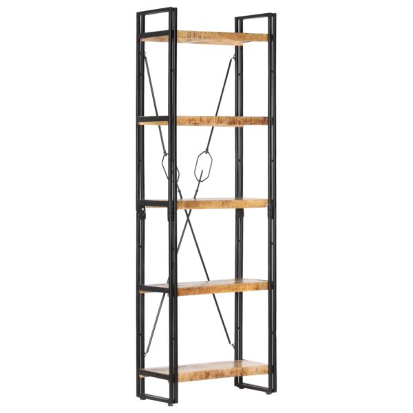 vidaXL 5-Tier Bookcase 60x30x180 cm Solid Mango Wood - Image 10