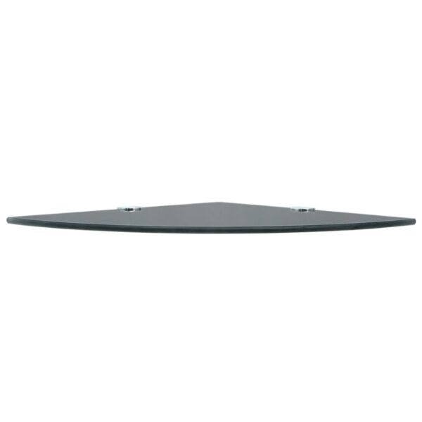vidaXL Corner Shelves 2 pcs with Chrome Supports Glass Black 25x25 cm - Image 4