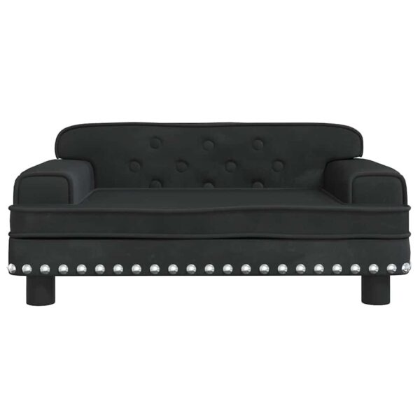 vidaXL Dog Bed Black 70x45x30 cm Velvet - Image 3