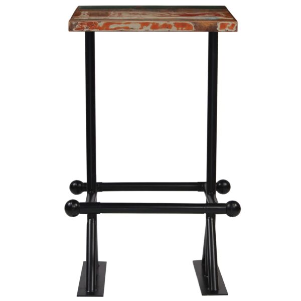 vidaXL Bar Table Solid Reclaimed Wood Multicolour 60x60x107 cm - Image 2