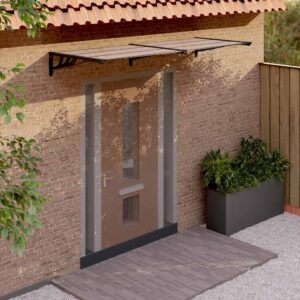 vidaXL Door Canopy Black 239x90 cm Polycarbonate