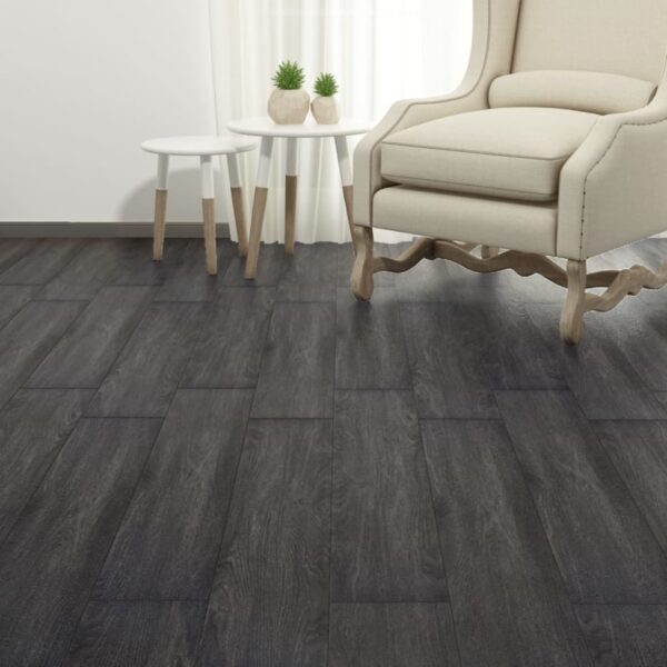 vidaXL Non Self-adhesive PVC Flooring Planks 5.26 m² 2 mm Black and White - Image 4