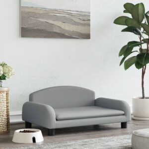 vidaXL Dog Bed Light Grey 70x45x30 cm Fabric